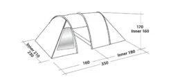 Easy Camp Galaxy 300 Rustic Green Tunneltent - 3 Personen -Outdoor Camping Winkel 120390 galaxy 300 rustic green drawing perspective2
