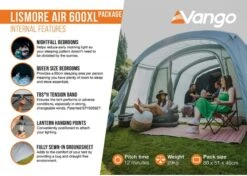 Vango Lismore Air 600XL Opblaasbare Tunneltent - 5 Persoons - Groen -Outdoor Camping Winkel 1900 1783 lismore air 600xl package 4