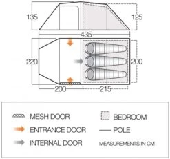 Vango Omega 350 Tunneltent - 3 Persoons - Groen -Outdoor Camping Winkel 1900 1783 omega 350 1