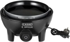 CADAC E-Braai Elektrische Barbecue - Zwart -Outdoor Camping Winkel 900 1421 5840 20 04 e braai 40 chef pan