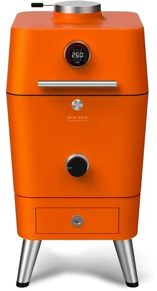 Everdure 4K Houtskool Barbecue Met Beschermhoes - Oranje 3 Everdure 4K Houtskool Barbecue Met Beschermhoes - Oranje