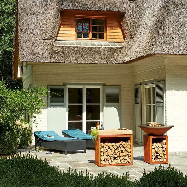 OFYR Butcher Block Storage 90 Corten - Teak Wood 7 OFYR Butcher Block Storage 90 Corten - Teak Wood - Afbeelding 5