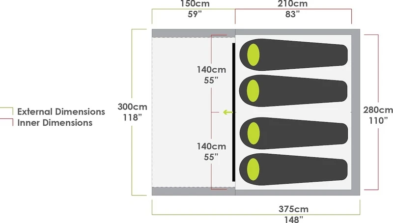 Zempire Evo TS Opblaasbare Tent - 4 Persoons 22 Zempire Evo TS Opblaasbare Tent - 4 Persoons - Afbeelding 20